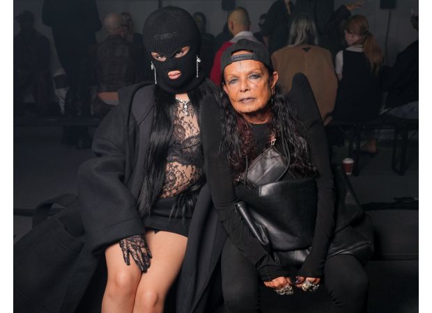 A contestant from X Factor stuns with daring appearance during Paris Fashion Week.