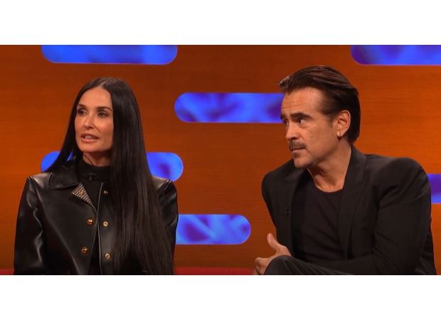 It is believed that Demi Moore was heavily flirting with Colin Farrell.