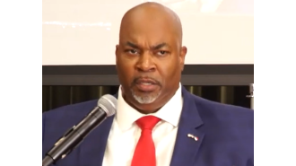 Mark Robinson sustained second degree burns after campaign incident at truck show.