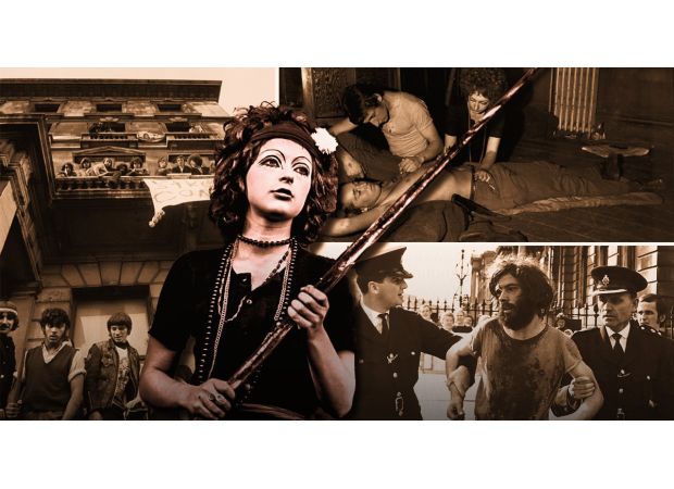 Hippies occupied a costly Piccadilly mansion.