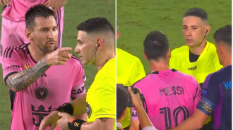 Soccer star Messi yells at referee in anger after game against Inter Miami ends in a tie.