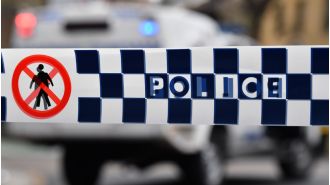 Off-duty police officer almost hit by car driven by suspect.