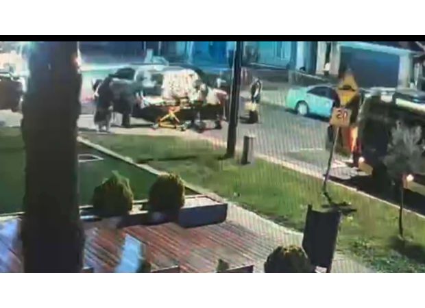 Hospitalized after neighborhood dispute leads to violent fight.