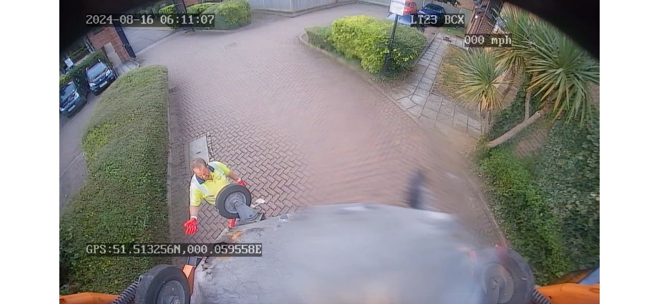 A garbage collector is injured when a gas tank explodes in a truck.