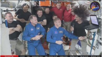 Space X astronauts join stranded crew at space station to assist.