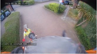 A garbage collector is injured when a gas tank explodes in a truck.