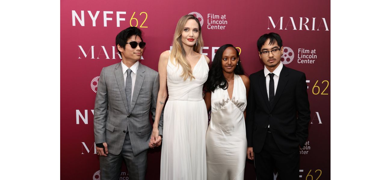 After her children disassociate themselves from their father Brad Pitt, Angelina Jolie stands together with them.