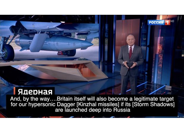 Kremlin's top spokesperson cautions that leader may launch nuclear attack on London.