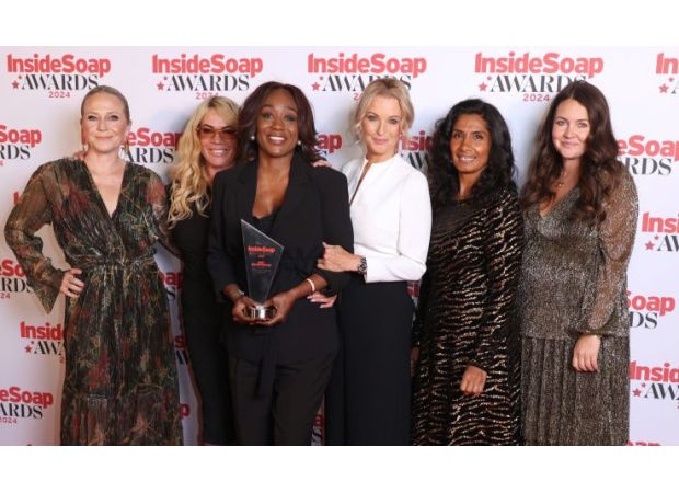 Recently announced pregnancy of EastEnders star is evident in glowing baby bump.