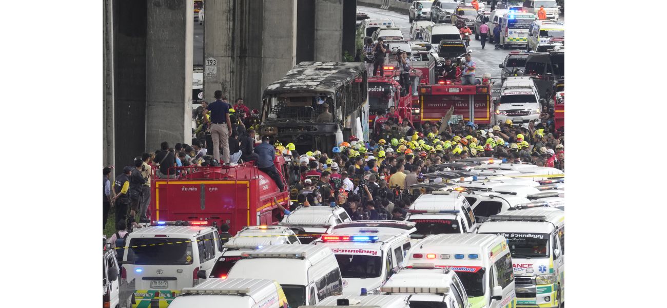 25 people may have died in a school bus fire in Bangkok.