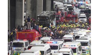25 people may have died in a school bus fire in Bangkok.