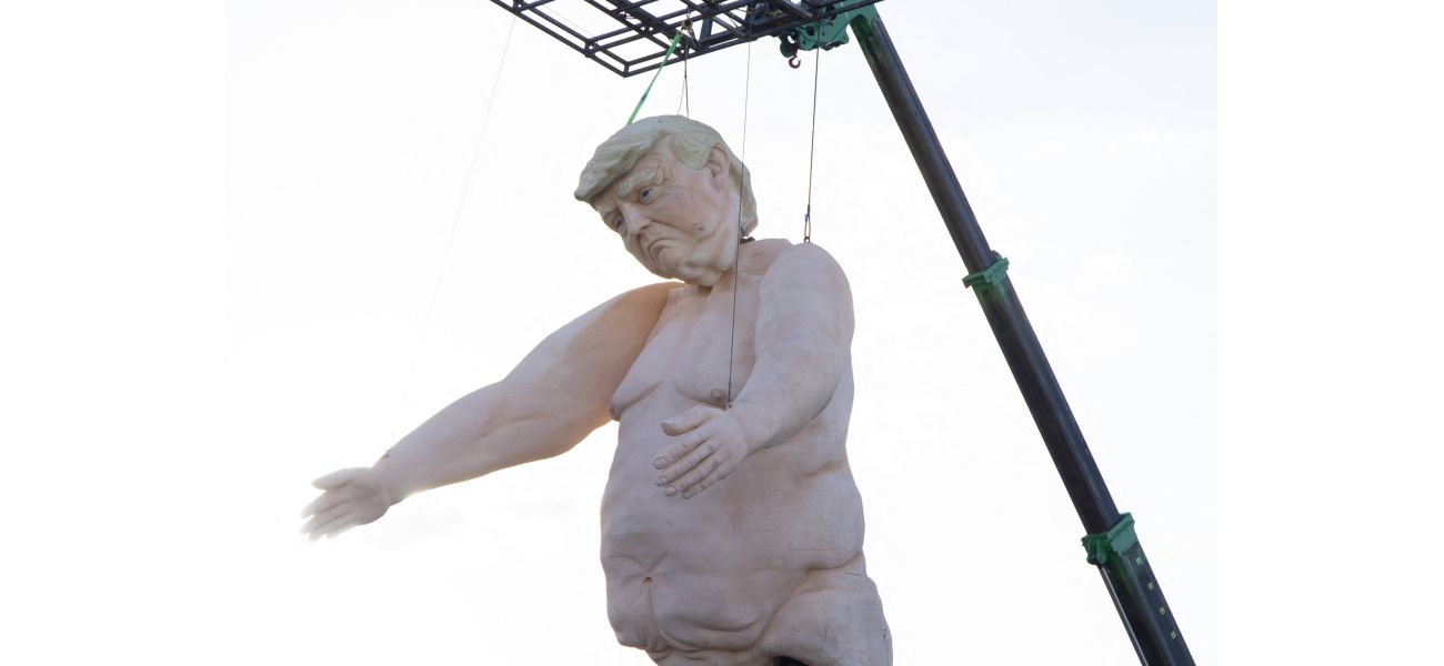 Uncertainty surrounds the whereabouts of a massive 43ft sculpture of a nude Donald Trump.