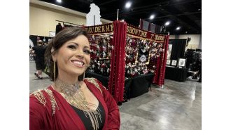 A taxidermist dresses rats as showgirls, covering their nipples, for a provocative display.