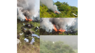 Three people died when a helicopter flying to Mumbai crashed in the hills of Pune.