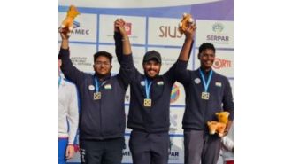 India wins 11th gold at Lima Junior Worlds with victory in 25m rapid-fire pistol team event.