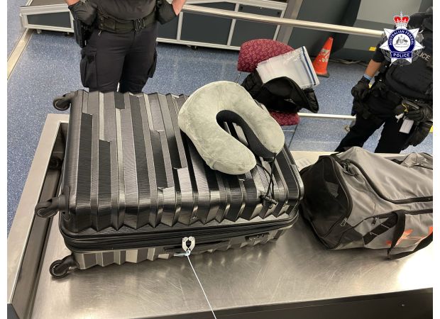 The items in this unmarked bag could result in a life sentence for its owner.