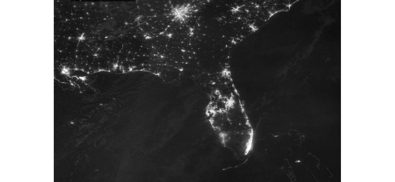Satellite pictures reveal extent of power loss caused by Hurricane Helene.