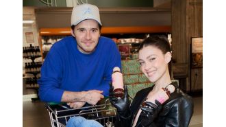 Brooklyn Beckham and Nicola Peltz debut their £15 hot sauce at Wholefoods.