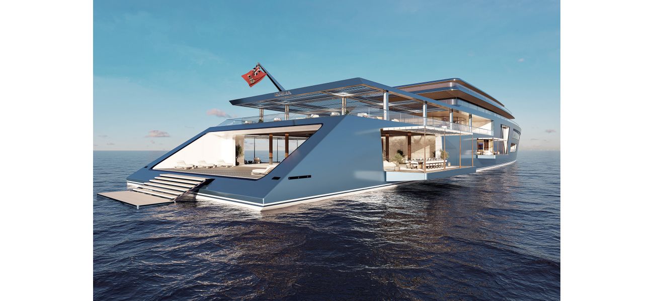 A super expensive superyacht with six floors and a unique underwater dining area.