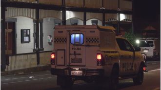 5 people hurt in pub crash, one seriously injured.