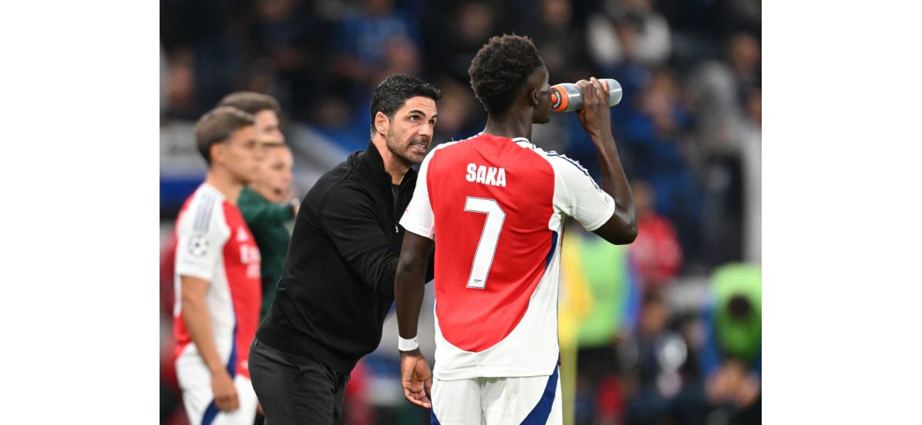 Arteta cautions Saka about speaking of Premier League title aspirations.