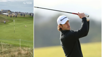 Gareth Bale was shocked when a dog interrupted his golf tournament and took his ball.