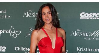 Meghan Markle shares a sweet moment, joking with a young fan.