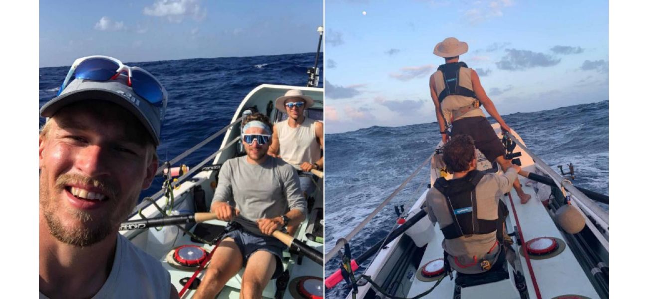 Three siblings set off on epic 14,000-mile ocean row carrying a ukulele and bagpipes.