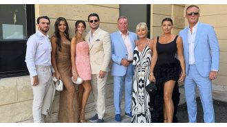 Mark Wright and Michelle Keegan had a great time with their family at Millie Bobby Brown's wedding.