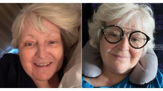 Janey Godley reunites with loved ones during end-of-life care, a bittersweet moment.