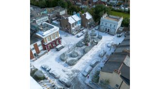 EastEnders' Christmas episode will be snowy based on festive photos.