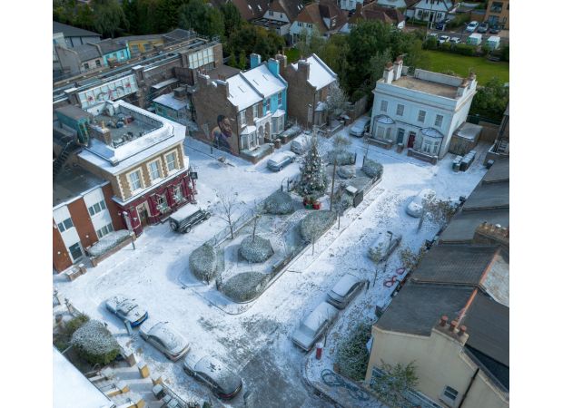 EastEnders' Christmas episode will be snowy based on festive photos.