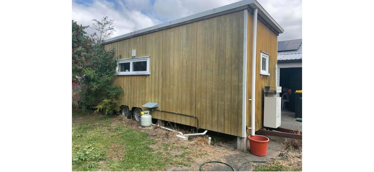 Police in New Zealand recover stolen tiny home.