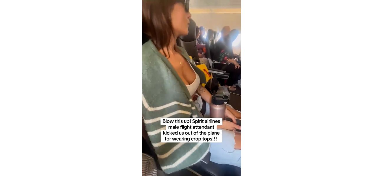 Two women were removed from a plane because they were wearing crop tops that were deemed too revealing.