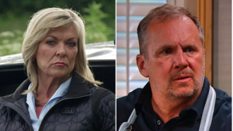 A fight erupts between Will and Kim in a new Emmerdale video.