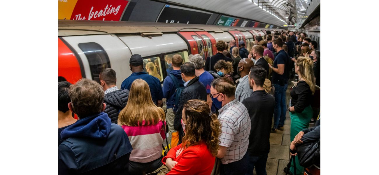 Traffic congestion causes major delays on a main London subway line during rush hour.
