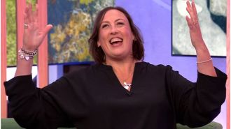 Comedian Miranda Hart, 51, reveals she has tied the knot in a surprise announcement on TV.