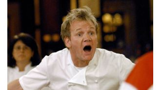 A Bake Off celebrity criticizes Gordon Ramsay's looks in a negative manner.