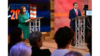 Yadira Caraveo and Gabe Evans argue over immigration in initial congressional debate.