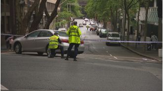 An 82-year-old man was taken to the hospital after being hit by a car in Sydney's central business district.