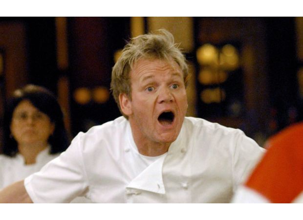 A Bake Off celebrity criticizes Gordon Ramsay's looks in a negative manner.