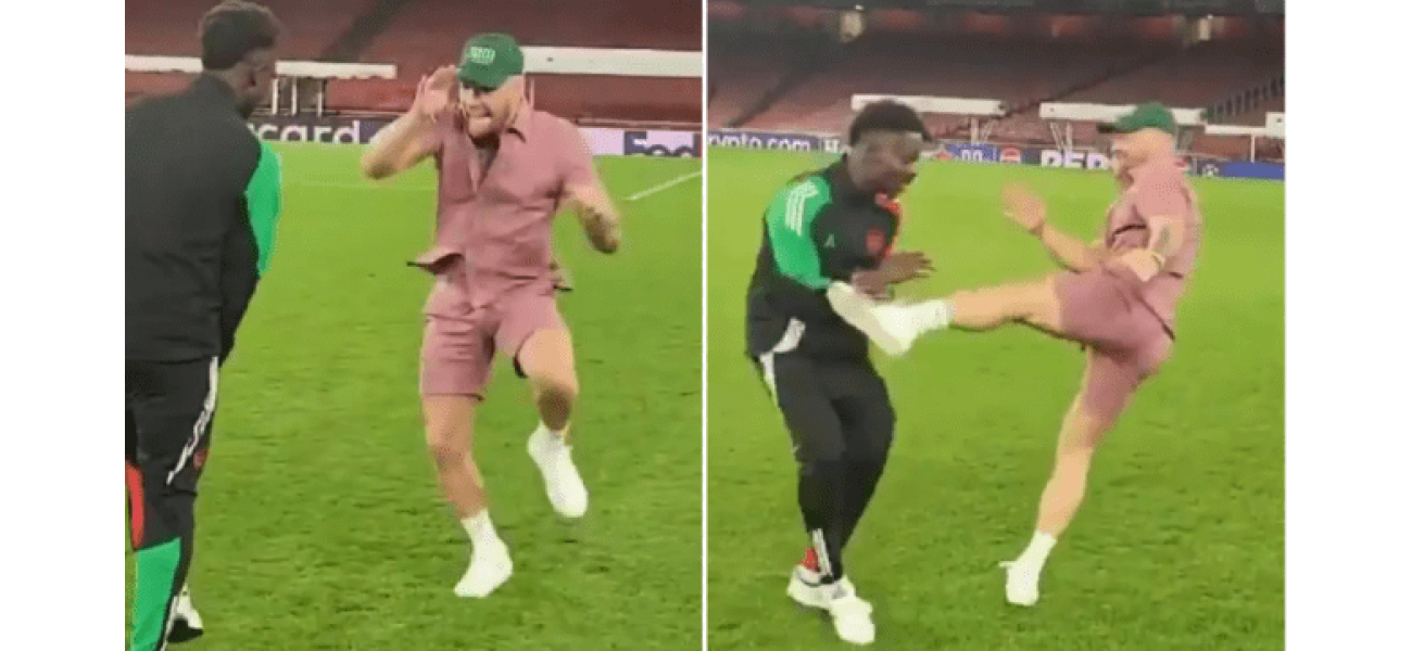 Bukayo Saka responds to Conor McGregor's criticism over staged fight at Emirates stadium.