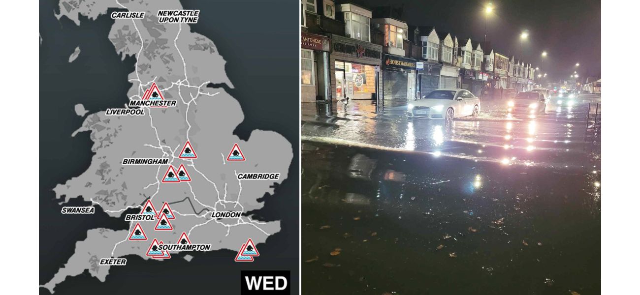 UK map displays 20 flood alerts currently active across the country.