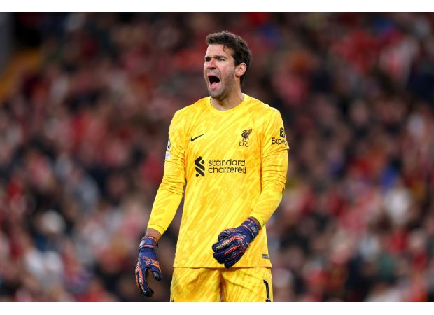 Liverpool's goalkeeper Alisson will be absent for seven games, including matches against Chelsea and Arsenal.