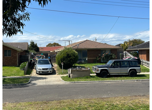 Police killed dogs after they attacked a woman in her backyard, causing serious injuries.