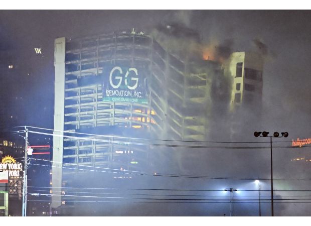 The famous Tropicana Hotel in Las Vegas was spectacularly demolished.