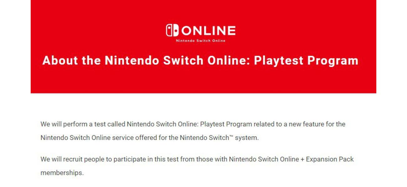 Nintendo's Switch online playtest is at capacity, but what does it entail?