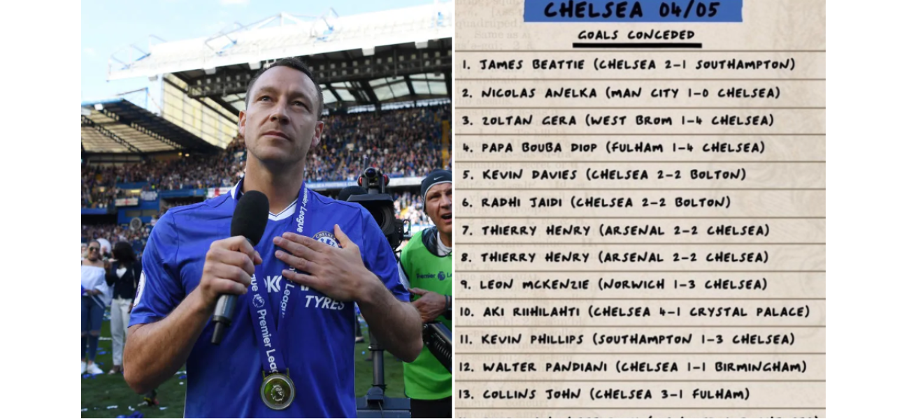 Chelsea footballer John Terry admits he has one regret about his impressive Premier League record that may never be surpassed.