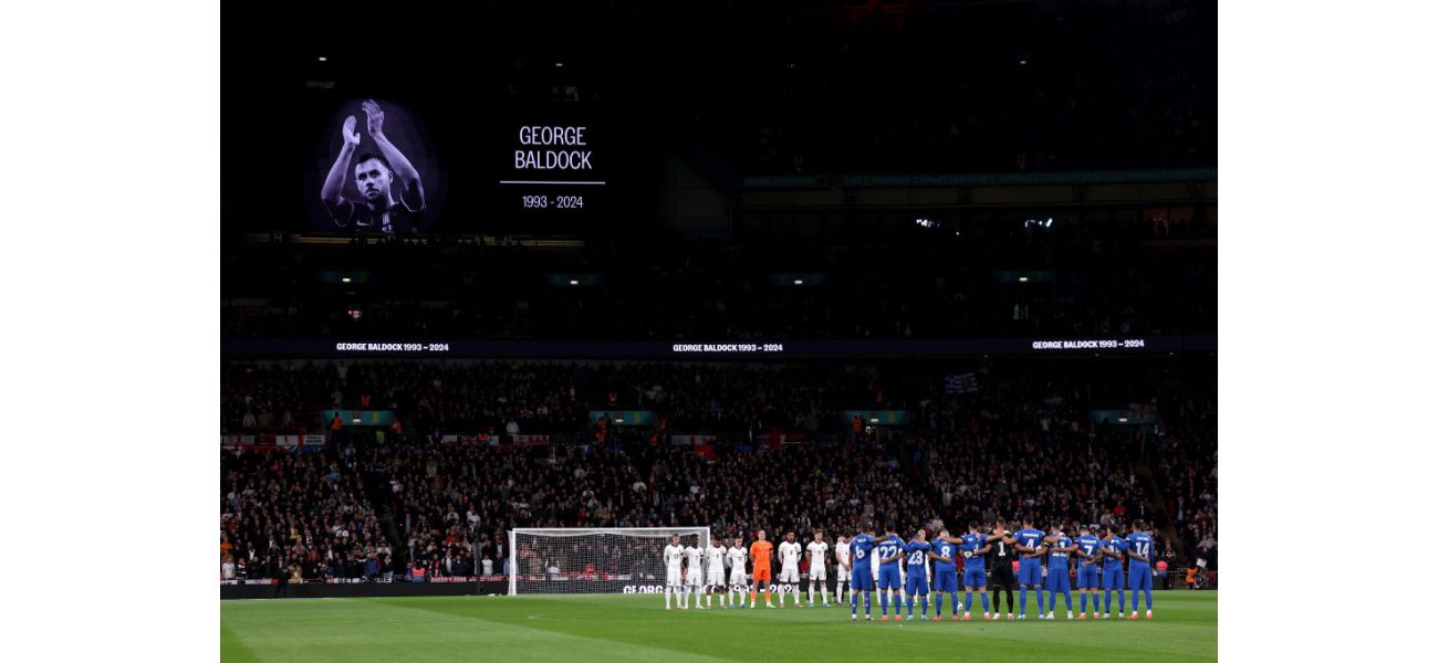 Players from England and Greece honor George Baldock at Wembley Stadium following his untimely passing.