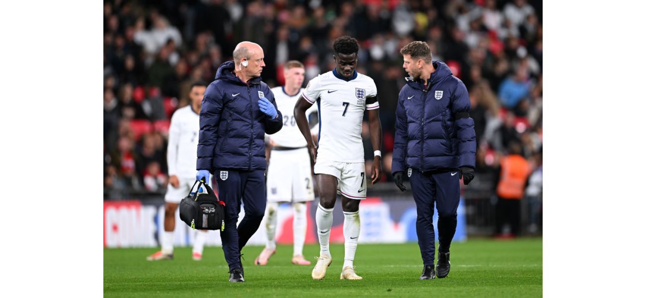 Arsenal's Bukayo Saka was injured during England's loss and had to leave the game.